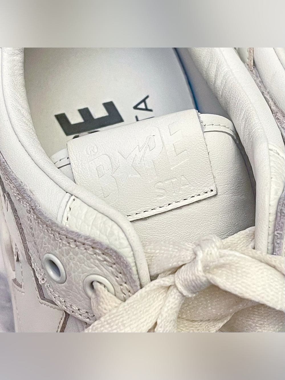 A Bathing Ape Sk8 Sta #3 M1 Triple White Sneakers 26.5cm Good - Picture 6 of 10